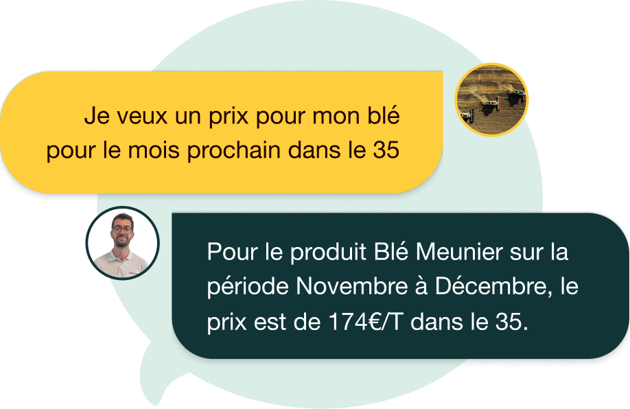 Exemple de convesation avec le chatbot